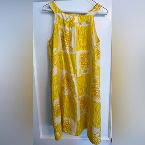 Vintage Anthropologie Postage Stamp Silk Shift Size 4. Excellent Pre-Owned!
